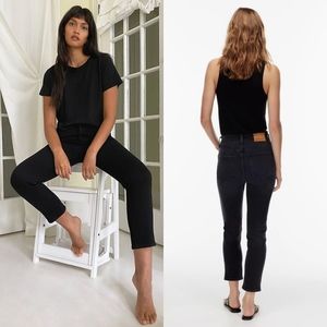 Denim Forum Black Women's High-Rise Slim Jeans